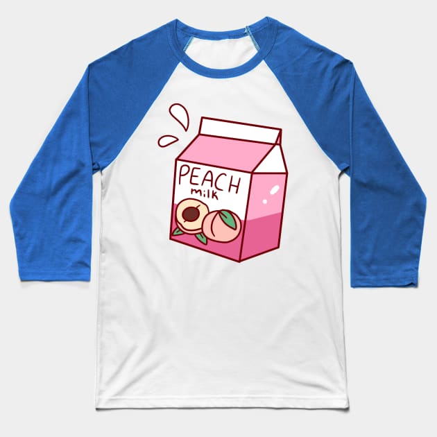 Peach Milk Baseball T-Shirt by saradaboru